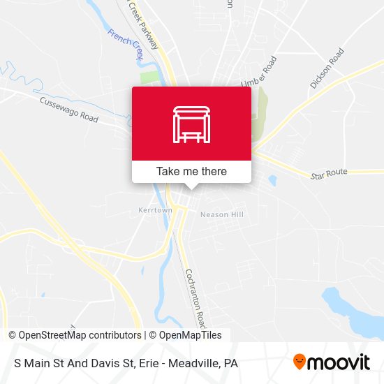 S Main St And Davis St map