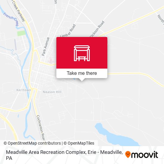 Meadville Area Recreation Complex map