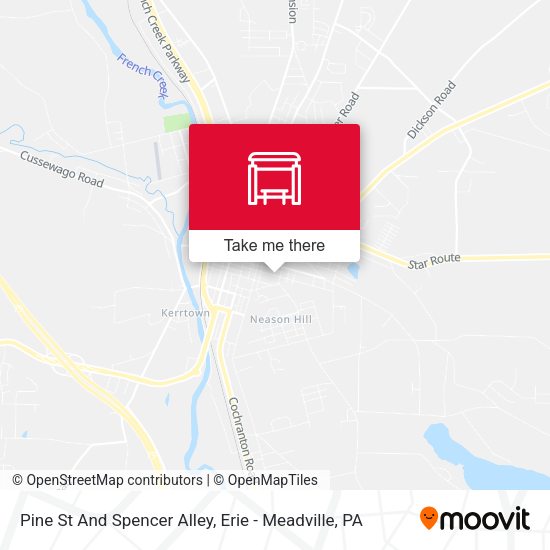 Mapa de Pine St And Spencer Alley
