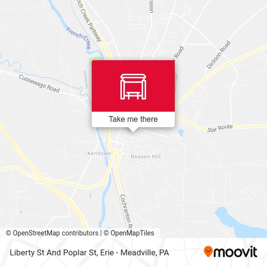 Liberty St And Poplar St map