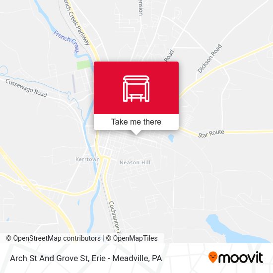 Mapa de Arch St And Grove St