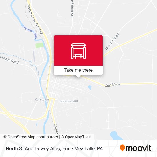 Mapa de North St And Dewey Alley