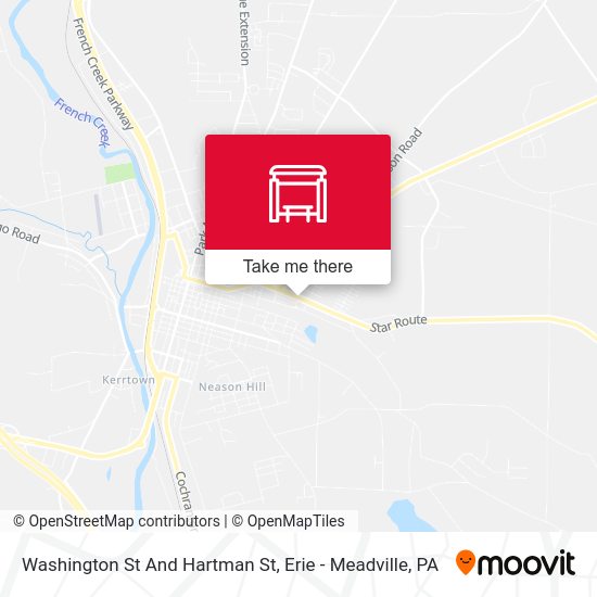 Washington St And Hartman St map