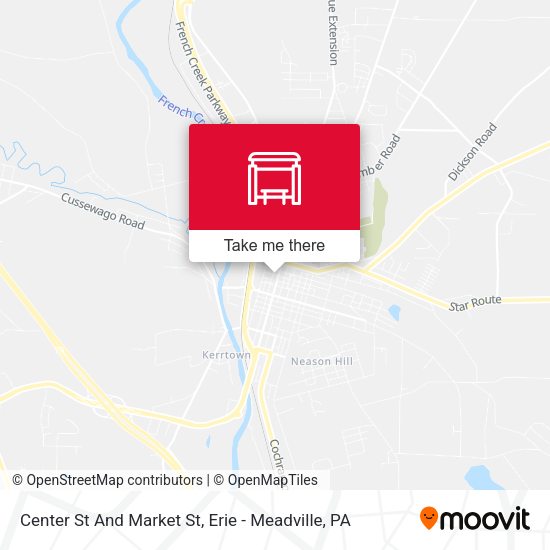 Center St And Market St map