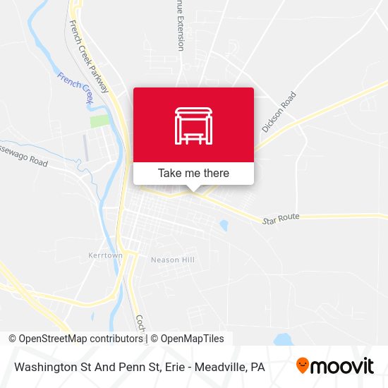 Washington St And Penn St map