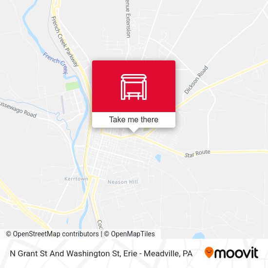 Mapa de N Grant St And Washington St