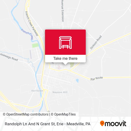 Randolph Ln And N Grant St map