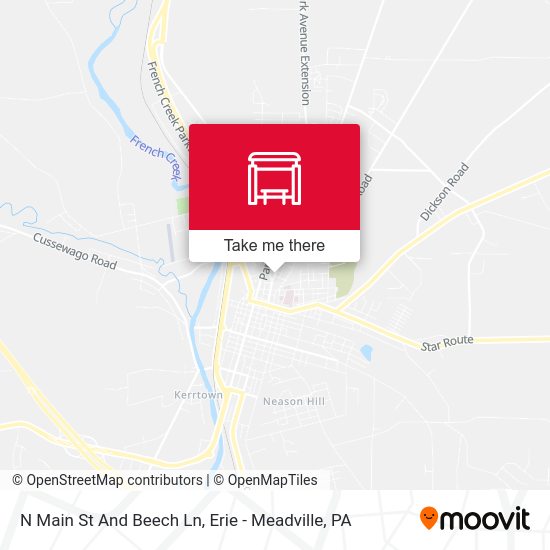 N Main St And Beech Ln map
