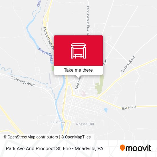 Park Ave And Prospect St map