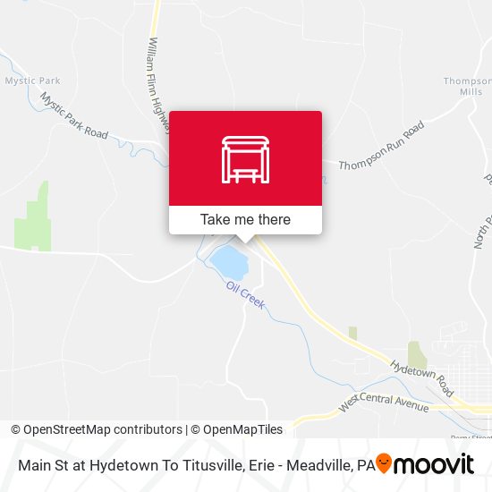 Mapa de Main St at Hydetown To Titusville