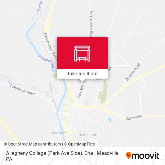 Allegheny College (Park Ave Side) map