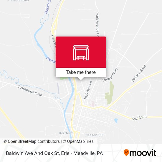 Baldwin Ave And Oak St map