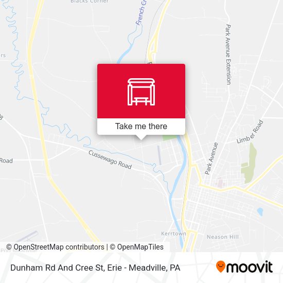 Dunham Rd And Cree St map