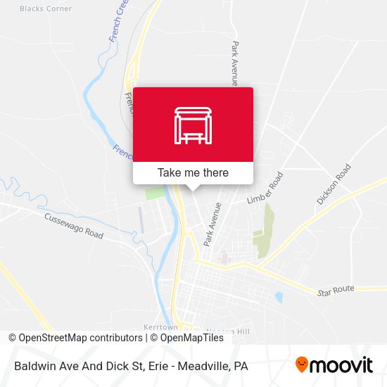 Baldwin Ave And Dick St map