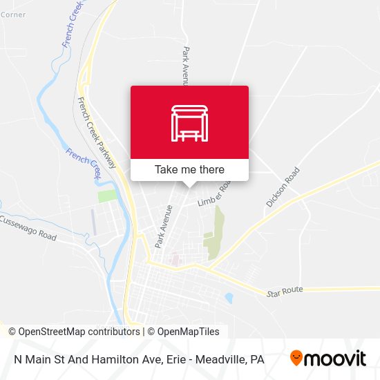 N Main St And Hamilton Ave map