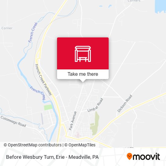 Before Wesbury Turn map