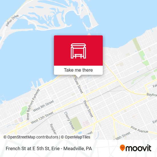 French St at E 5th St map