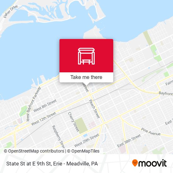 State St at E 9th St map