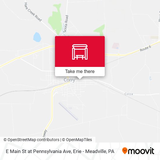 E Main St at Pennsylvania Ave map