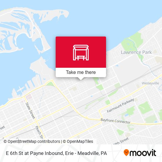 E 6th St at Payne Inbound map