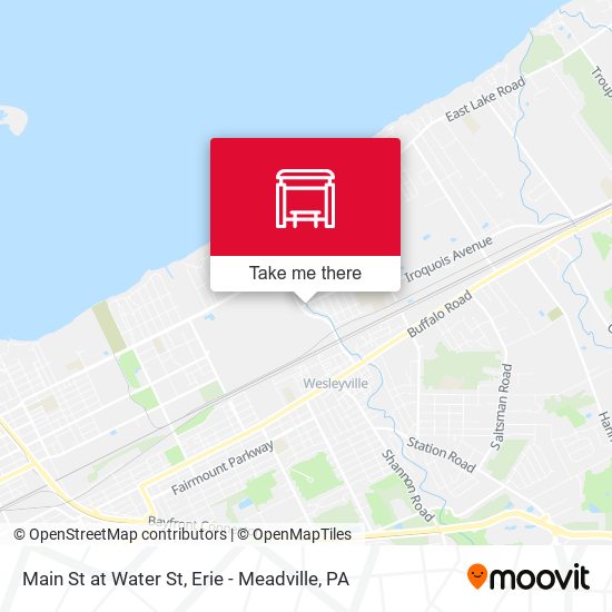 Main St at Water St map
