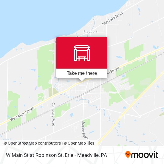 W Main St at Robinson St map