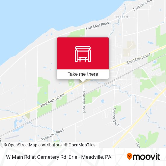 Mapa de W Main Rd at Cemetery Rd