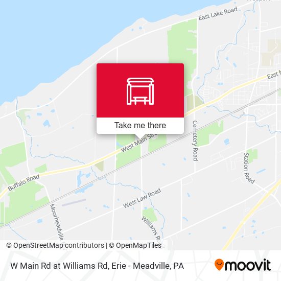 W Main Rd at Williams Rd map
