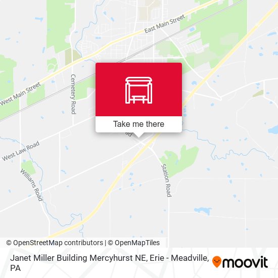 Janet Miller Building Mercyhurst NE map