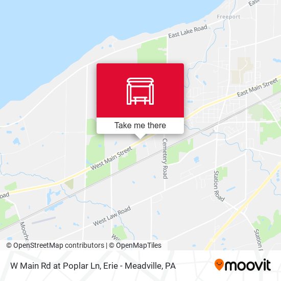 W Main Rd at Poplar Ln map