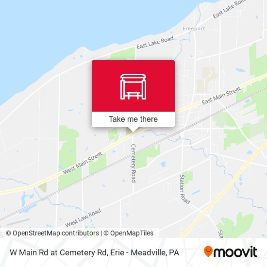 W Main Rd at Cemetery Rd map