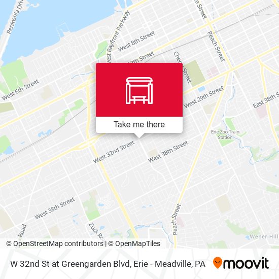 W 32nd St at Greengarden Blvd map