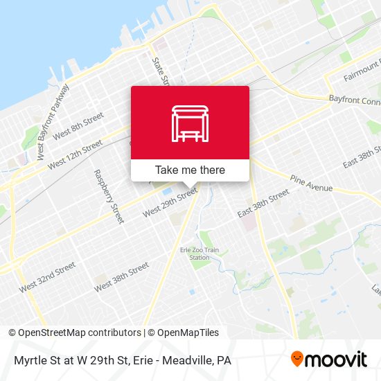 Myrtle St at W 29th St map