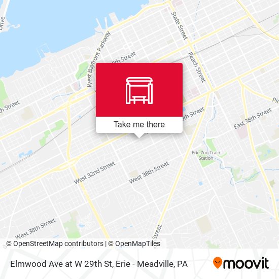 Elmwood Ave at W 29th St map