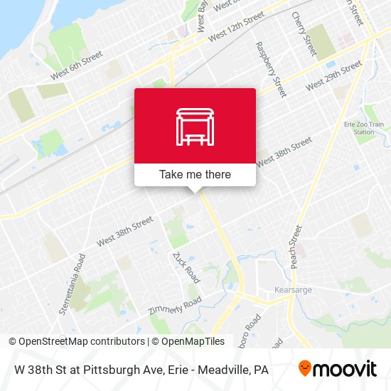 W 38th St at Pittsburgh Ave map