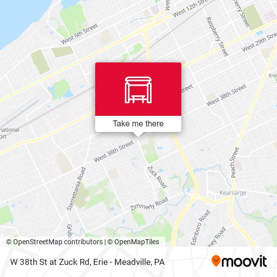 W 38th St at Zuck Rd map