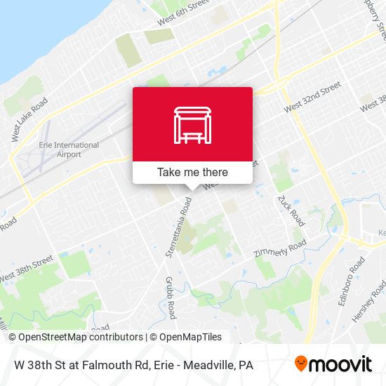 W 38th St at Falmouth Rd map