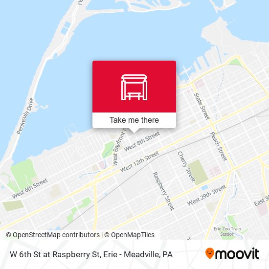 Mapa de W 6th St at Raspberry St