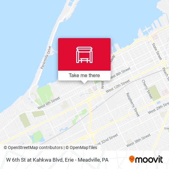 W 6th St at Kahkwa Blvd map