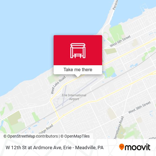 W 12th St at Ardmore Ave map