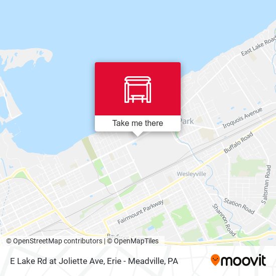 Mapa de E Lake Rd at Joliette Ave