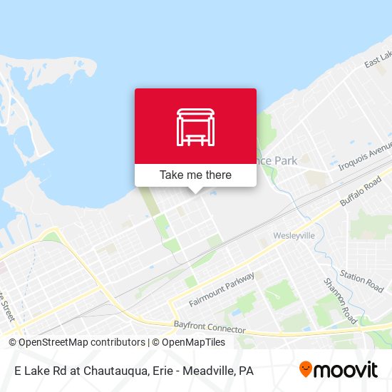 E Lake Rd at Chautauqua map