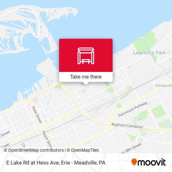 E Lake Rd at Hess Ave map