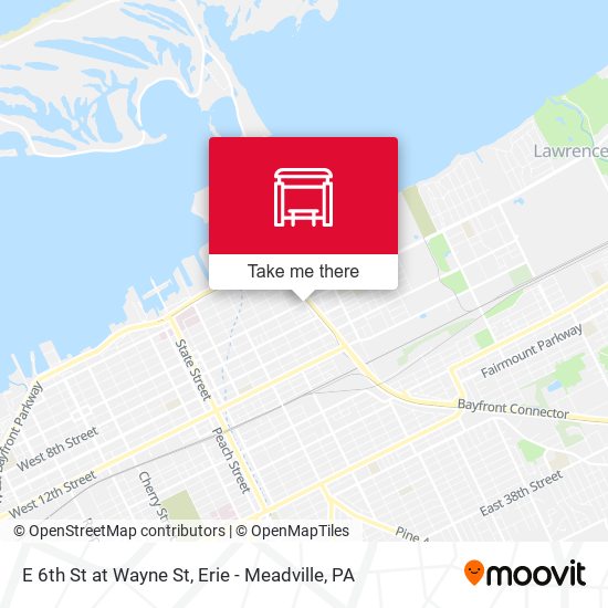 Mapa de E 6th St at Wayne St