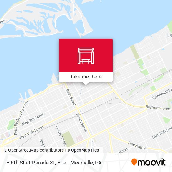 Mapa de E 6th St at Parade St
