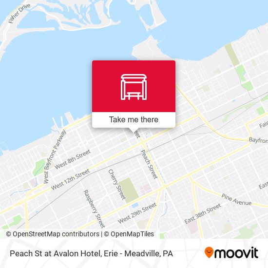 Mapa de Peach St at Avalon Hotel