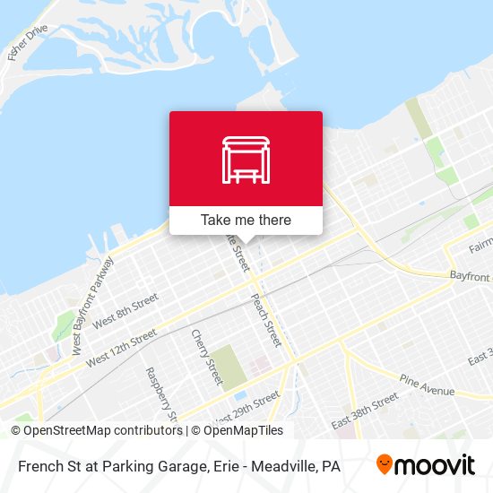 French St at Parking Garage map