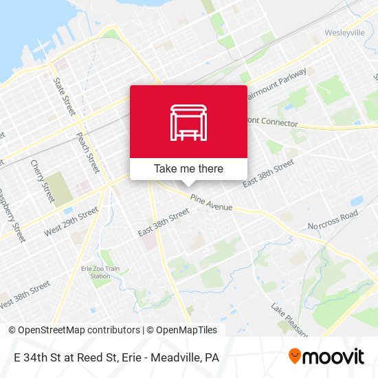 E 34th St at Reed St map