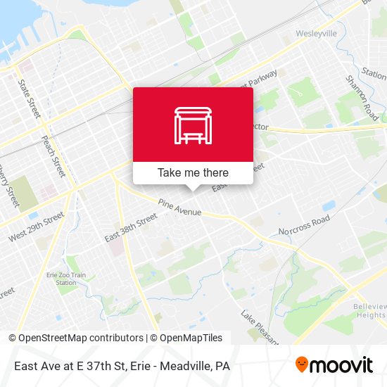 East Ave at E 37th St map