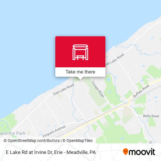 E Lake Rd at Irvine Dr map
